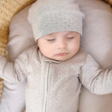 Pointelle Organic Knotted Hat || Cloud