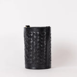 Zola Bag || Black Woven Classic Leather