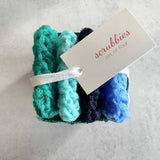 Dish Scrubbie Set in Berry Basket