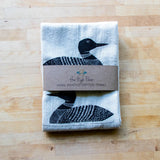 Handprinted Cotton Kitchen Towel || Loon