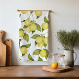 Organic Linen Tea Towel || Lemon