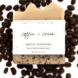 Handmade Tallow and Goat Milk Soap Bar || Coffee + Cream