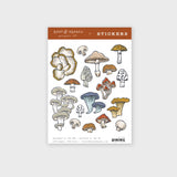 Eco Sticker Sheet || Mushrooms + Fungi