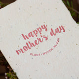 Wildflower Mix Handmade Paper Letterpress Card || Mother's Day
