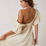 Ruffle Sleeve Midi Dress