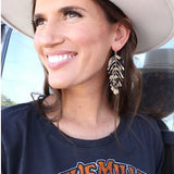 Plume Earrings || Tortoise Shell Brown