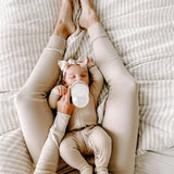 Organic 2-Way Zipper Footie || Oatmeal