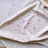 Handprinted Cotton Kitchen Towel || Flower Meadow