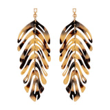 Plume Earrings || Tortoise Shell Brown