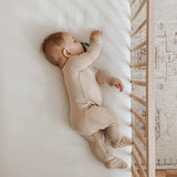 Organic 2-Way Zipper Footie || Oatmeal