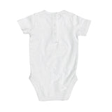 Organic Short Sleeve Baby Bodysuit || Soft White