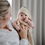 Organic Cotton Baby Hooded Towel || Fall Yellow