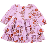 Girls Fleur Dress || Lavender Poppy