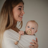 Frigg Moon Natural Rubber Baby Pacifier || Blush & Cream