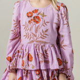 Girls Fleur Dress || Lavender Poppy
