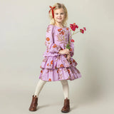 Girls Fleur Dress || Lavender Poppy
