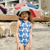 Girls Shelly Suit || Blue Flower Bud
