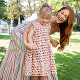Girls Stevie Dress || Cloud Pink Cherry