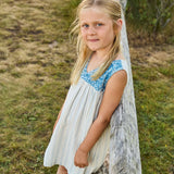 Girls Courtney Dress || Riviera Stripe