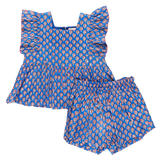 Girls Elsie 2-Piece Set || Blue Lisbon Ditsy