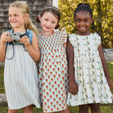 Girls Courtney Dress || Riviera Stripe