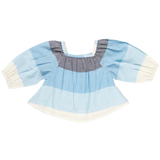 Girls Lexie Top || Ocean Stripe