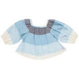 Girls Lexie Top || Ocean Stripe