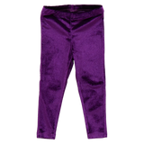 Girls Velour Legging || Plum