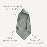 Organic Cotton Baby Hooded Towel || Fall Yellow