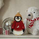 Little Lights Mini Holiday Penguin Lamp || Red