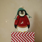 Little Lights Mini Holiday Penguin Lamp || Red