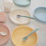 Silicone Feeding Spoon Set || Powder Blue