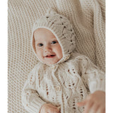 Leaf Lace Cardigan Sweater || Natural