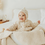 Leaf Lace Cardigan Sweater || Natural