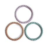 Pearl Teething Bracelet Set || Lilac, Cyan, Soft Peach