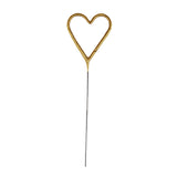 Sparkler Heart Candle || Gold