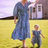 Baby Girls Elsie Jumper || Blue Bouquet Floral