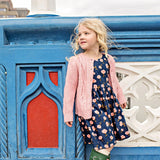 Girls Cable Constance Sweater || Dusty Rose