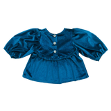 Girls Velour Rowan Top || Midnight Blue