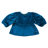 Girls Velour Rowan Top || Midnight Blue