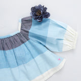 Girls Lexie Top || Ocean Stripe