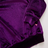 Girls Velour Sweatshirt || Plum