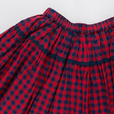 Girls Maribelle Skirt || Navy & Red Gingham
