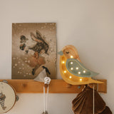 Little Lights Mini Bird Lamp || Khaki & Mustard