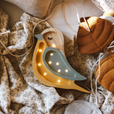 Little Lights Mini Bird Lamp || Khaki & Mustard