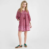 Womens Sanaa Dress || Burgundy Garden Floral