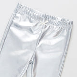 Girls Lame Legging || Silver
