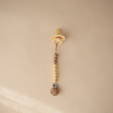 Eva Silicone Pacifier Clip || Muted Yellow