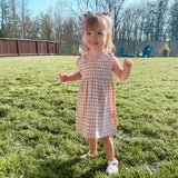 Checks Dress || Garnet