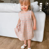Checks Dress || Garnet